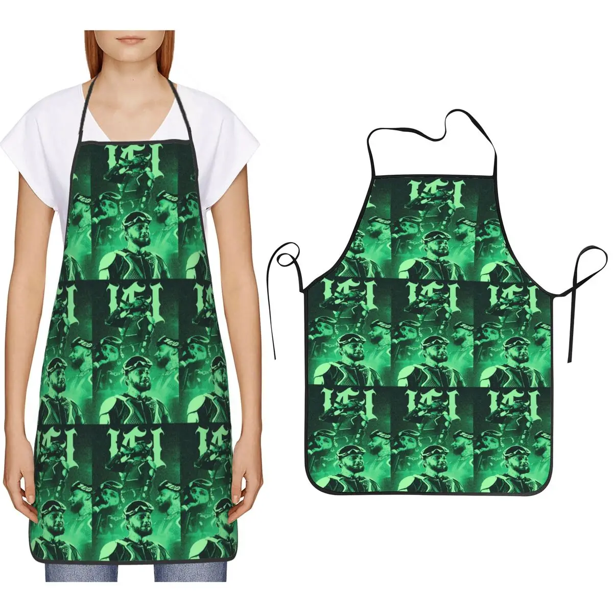 Rapper Jc Reyes Album Tour Graphic Apron Chef Cooking Baking Tablier Bib Kitchen Cleaning Pinafore for Women Men Gardening