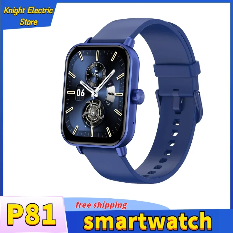 P81 스마트 워치 음성 통화 스마트 워치, 울트라 1.9 인치 스크린, 24 시간 건강 모니터, 100 가지 이상의 스포츠 모드, 유니섹스 블루투스 스마트 워치