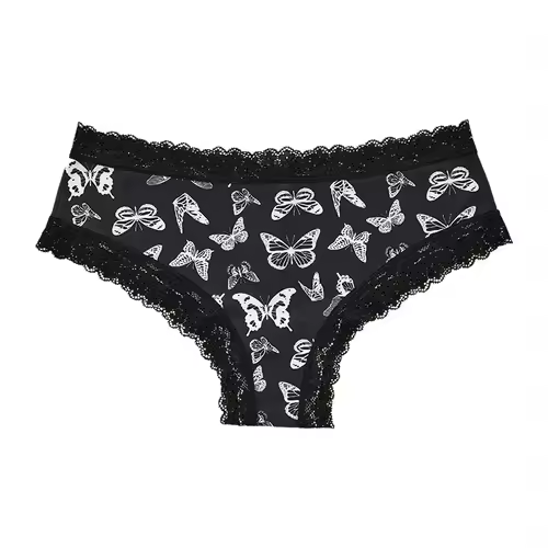 Underwear Women's Lace Edge Sexy Panties Gothic Style Lingerie Rose Skull Personalized Comfortable Breathable Triangle Pants - Image 14