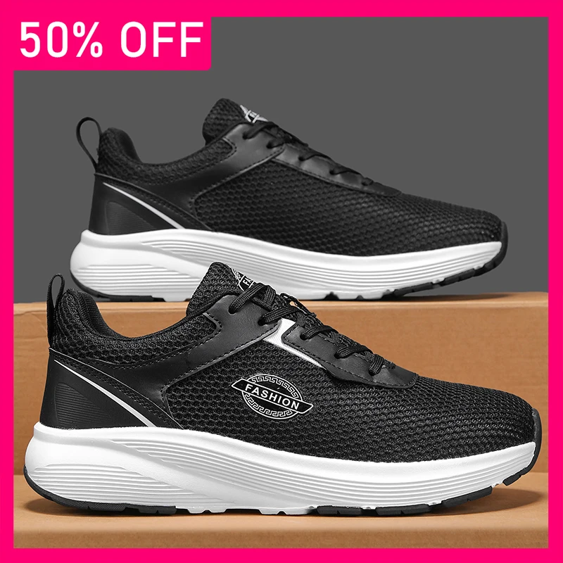 

Unisex Sports Shoes Trendy Mesh Breathable Light Spring Casual Tennis Shoes 2026 Training Comfort Soft Soled Running Shoes