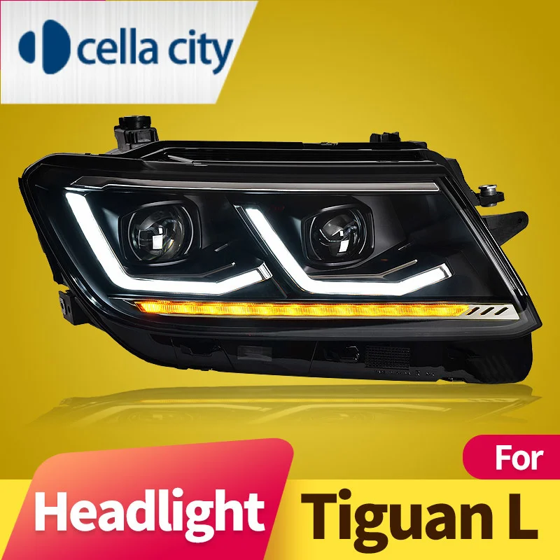 

Car Styling for VW Tiguan Headlights 2017 -2021New Tiguan L LED Headlight DRL Hid Head Lamp Angel Eye Bi Xenon Beam Accessories