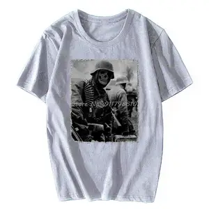 German Soldier Wehrmacht T-Shirt, Germany, Belgium, Ardens, 1944 Short-sleeved cotton t-shirt with the neck, summer, new 8 Main Sales Iron Cross 1939 1945 - №7