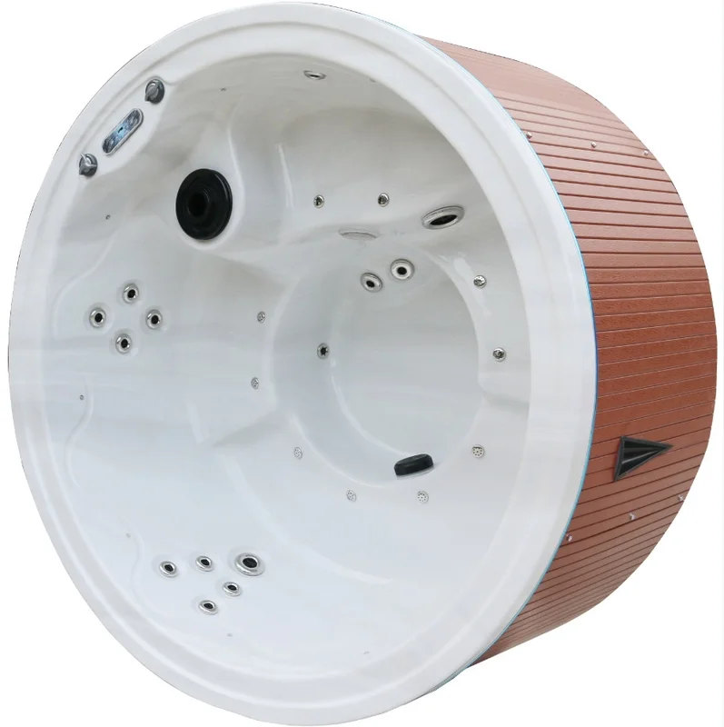 

OEM Custom Factory 6 Persons Acrylic Round Hot Tub Whirlpool Outdoor Jacuzi Bathtub SPA Pool