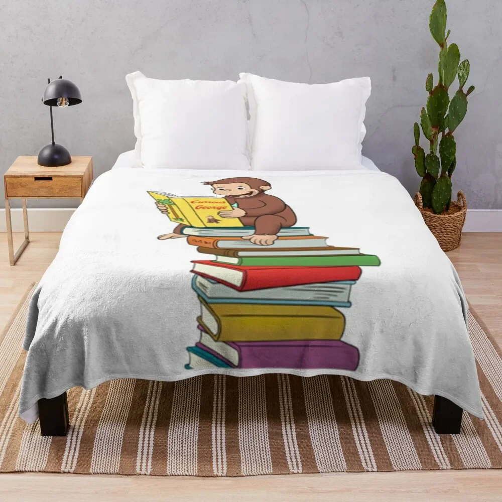 

Curious George Classic Throw Blanket Air Conditioner Soft Blanket for Office Home