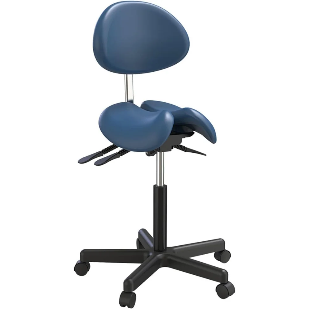 Ergonomic Desk Chair, Height Adjustable Rolling Stool, 360° Rotating Drafting Chair, Multi Purpose Office Desk Chair
