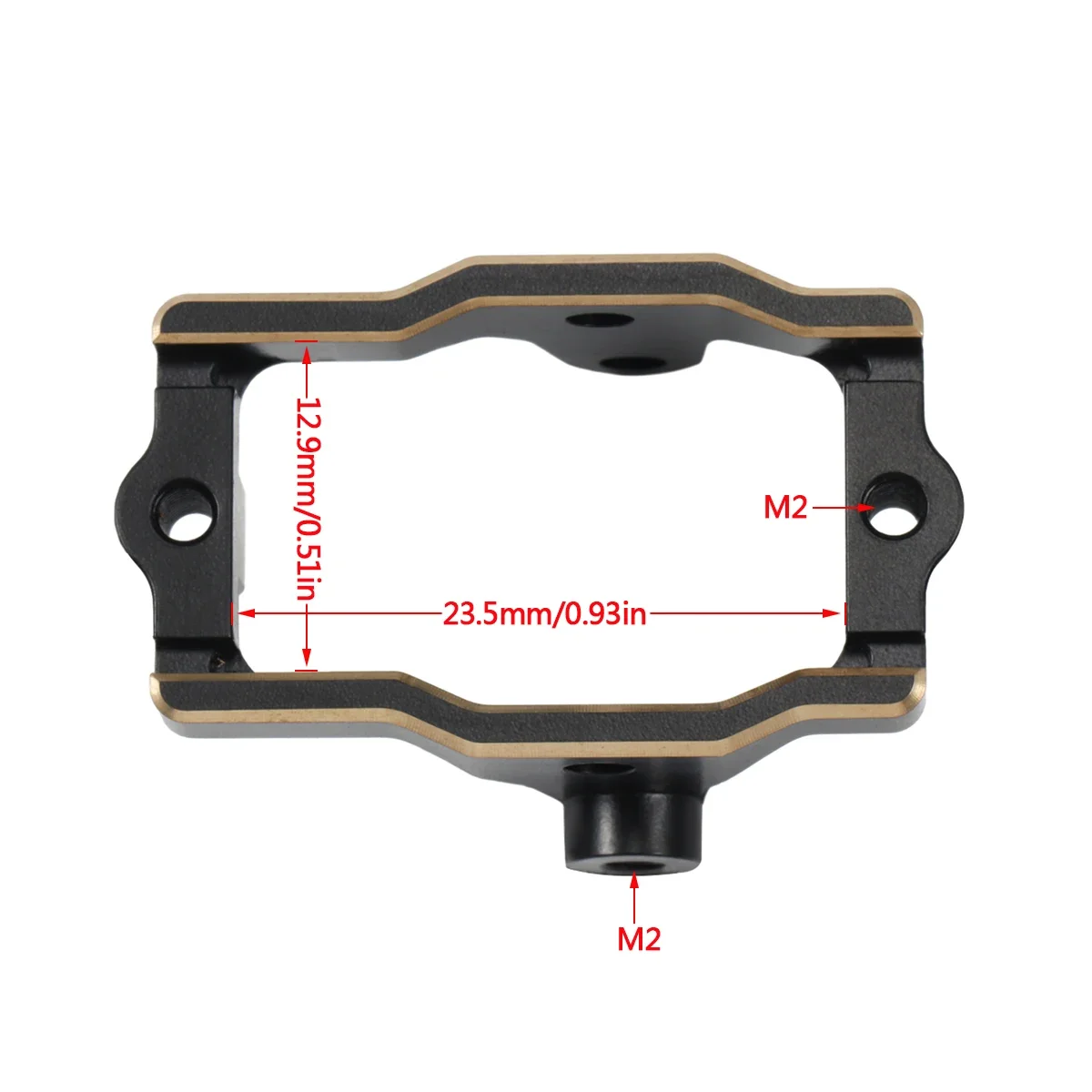 1 Set Brass CNC TRX4M Servo Mount 9.3g for 1/18 RC Crawler Car TRX4-M Defender Bronco 9739 Upgrade Parts