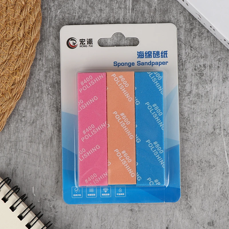 9Pcs MS-E400-2000 Semi-rigid Sanding Sticks For Model Making Tools Plastic Model Polishing Rod Hobby DIY Craft