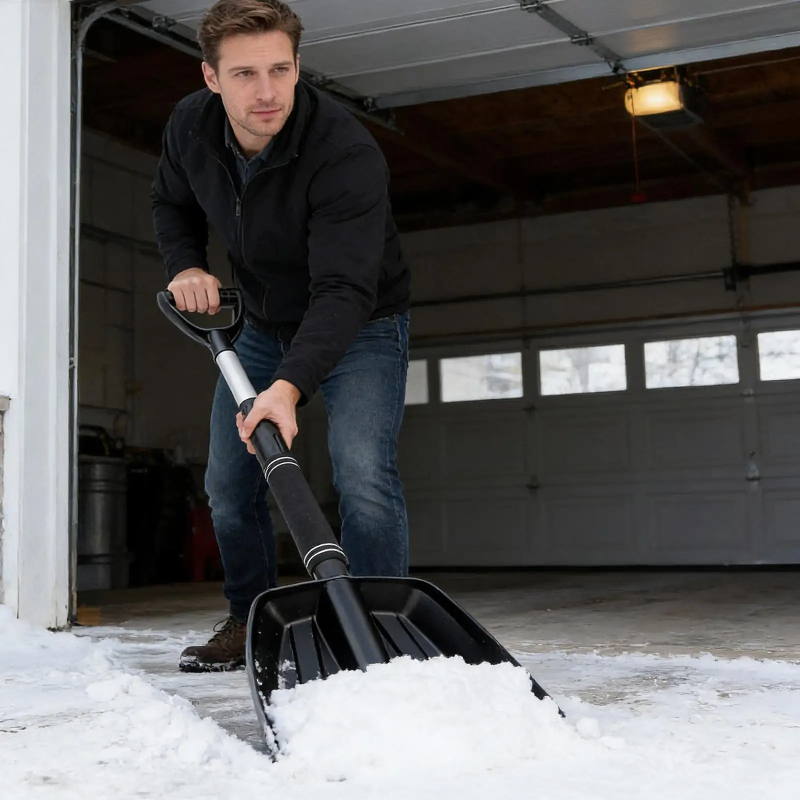 Detachable Telescopic Winter Snow Ice Shovel Portable Snow Removal Cleaning Shovel Outdoor Car Windshield Scoop Cleaning Tool - view 3