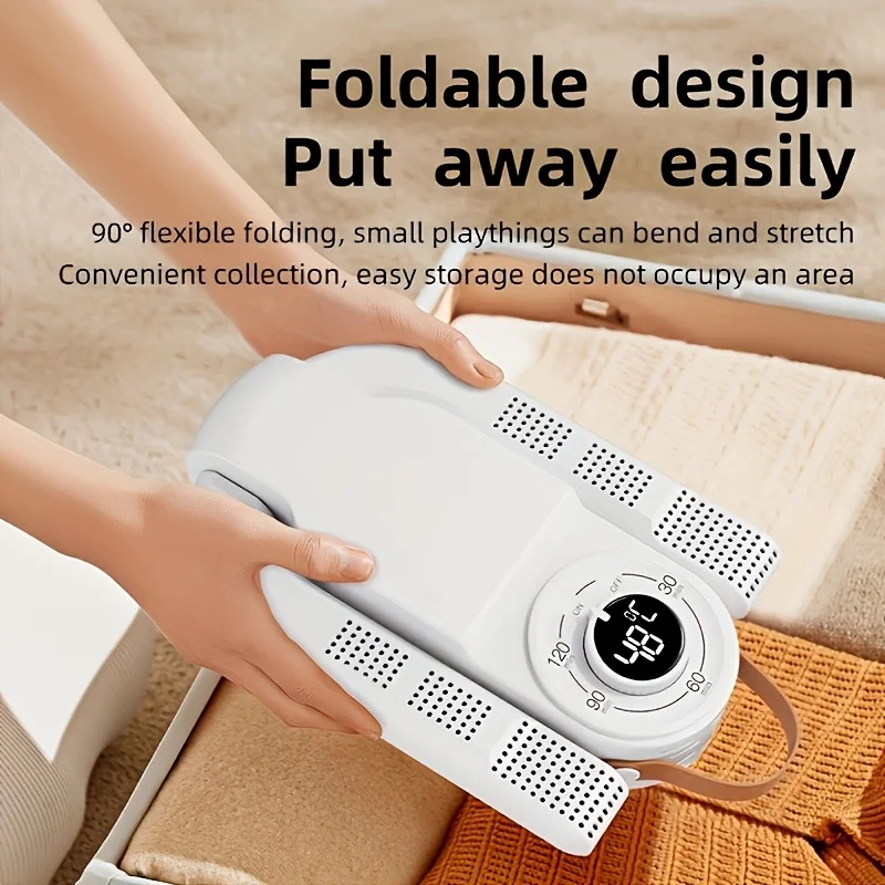 เครื่องอบรองเท้าไฟฟ้าอัจฉริยะพร้อมตัวตั้งเวลา - เหมาะสำหรับรองเท้าบูท รองเท้ากีฬา ถุงมือ หมวก - สีขาว, เครื่องอบรองเท้า, การดูแลรองเท้า