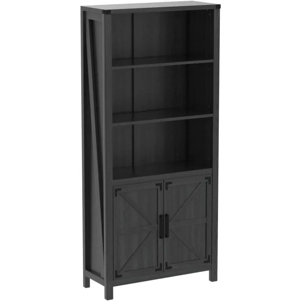 Storage Cabinet Bookcase, Pantry Cabinet, Versatile Storage Cabinet with Adjustable Shelves for Living Room,5 Shelf Bookshelf