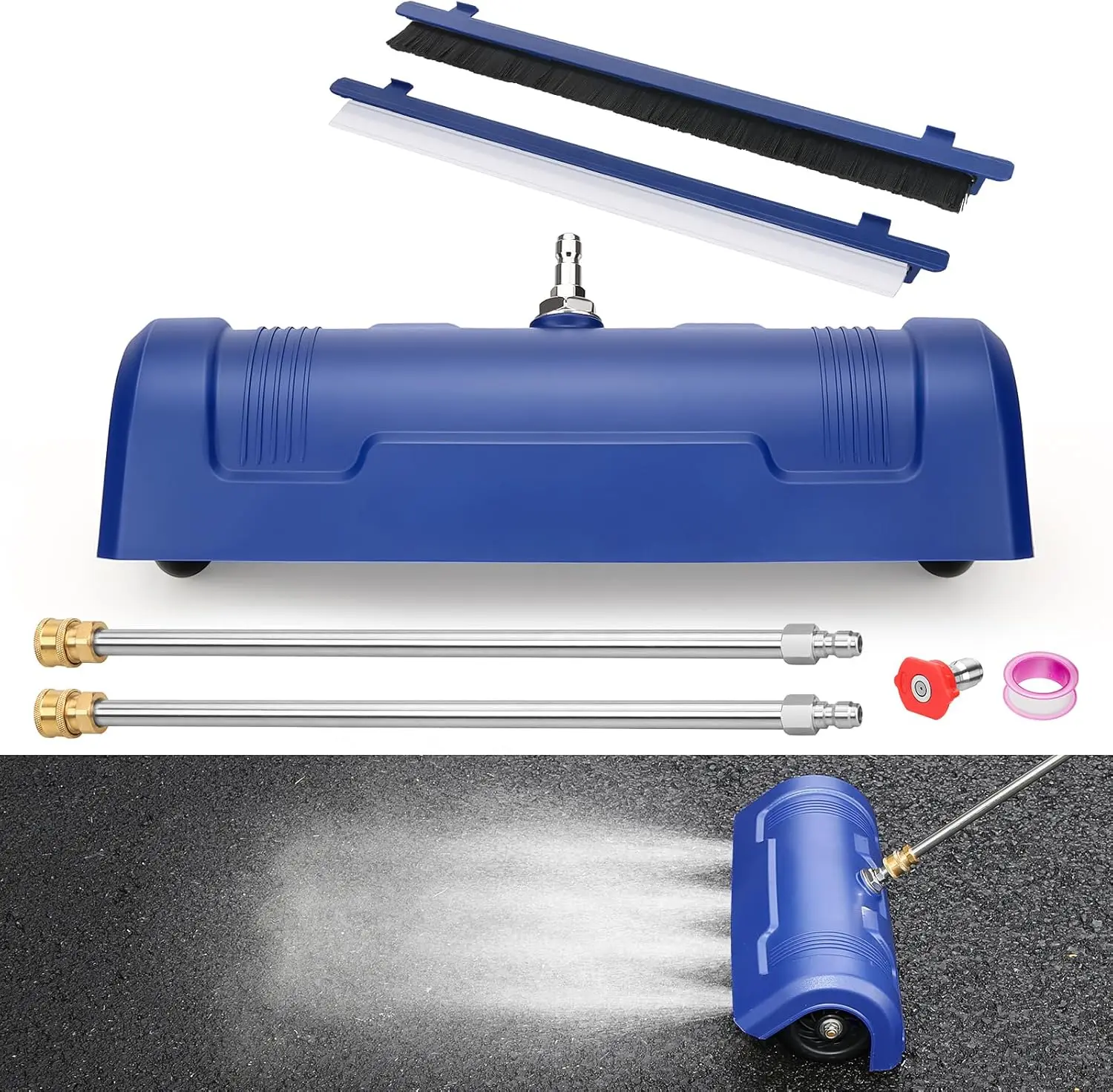 

Очиститель поверхностей мойки высокого давления из нержавеющей стали 15 футов — 4000 фунтов на квадратный дюйм, быстрая вилка 1/4 дюйма, 2 палочки для бетона, подъездной дороги, патио