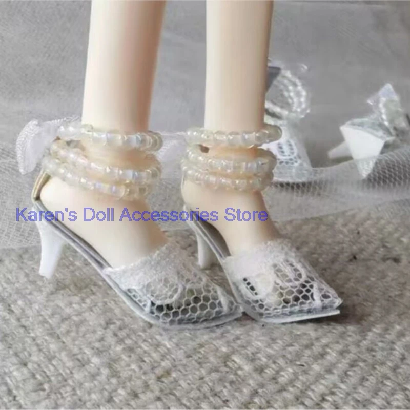 2026 French style Lace multi-chain Handmade high heel for landoudou/Blythe/ob22/ob24(Fit Ob24、azone、MMK、Jenny、Licca)