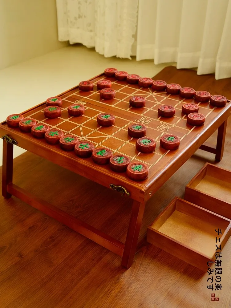 

Portable Outdoor Large Size Wooden Chess Board High End Gift Chess Table Real Wood Material Non-Magnetic Chinese Chess Board