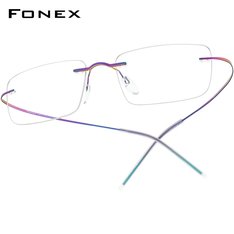 

FONEX Rimless Titanium Glasses Men Brand Design Frameless Eyeglasses Women High-Quality Ultralight-Weight Japanese Eyewear 85707