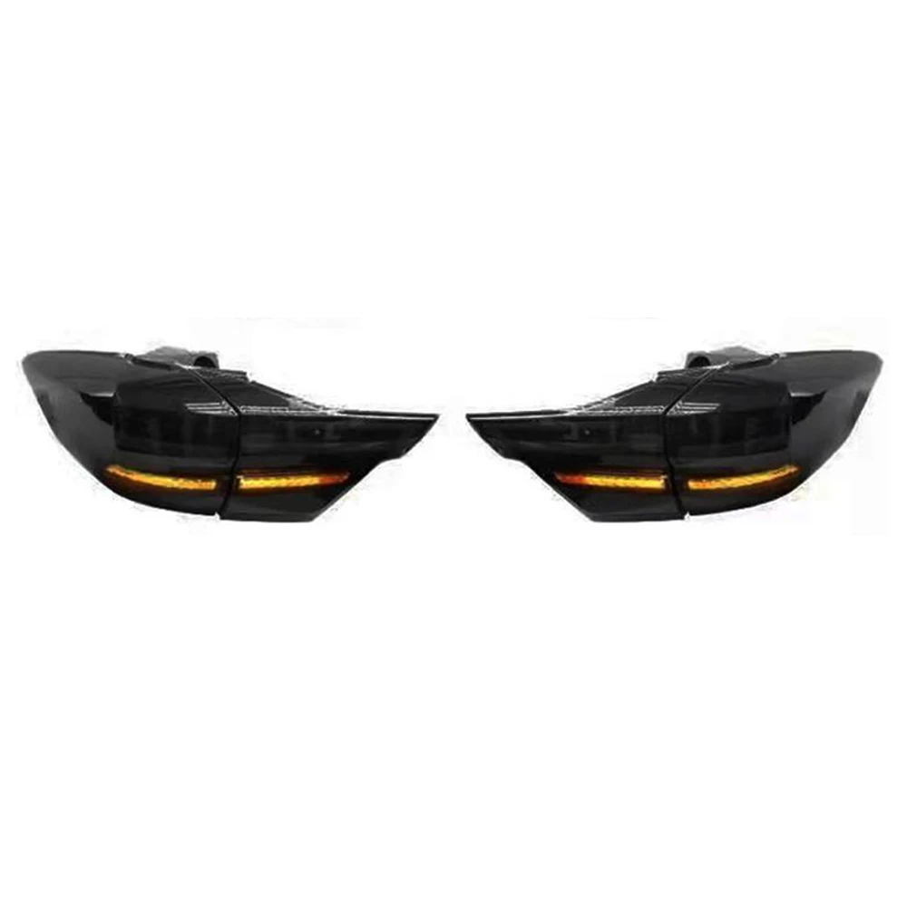 Enquêter arrière LED pour Toyota Rush Perodua Aruz 2006-2017, cadre noir, système d'éclairage automatique, réaménagement du feu arrière, 1 paire