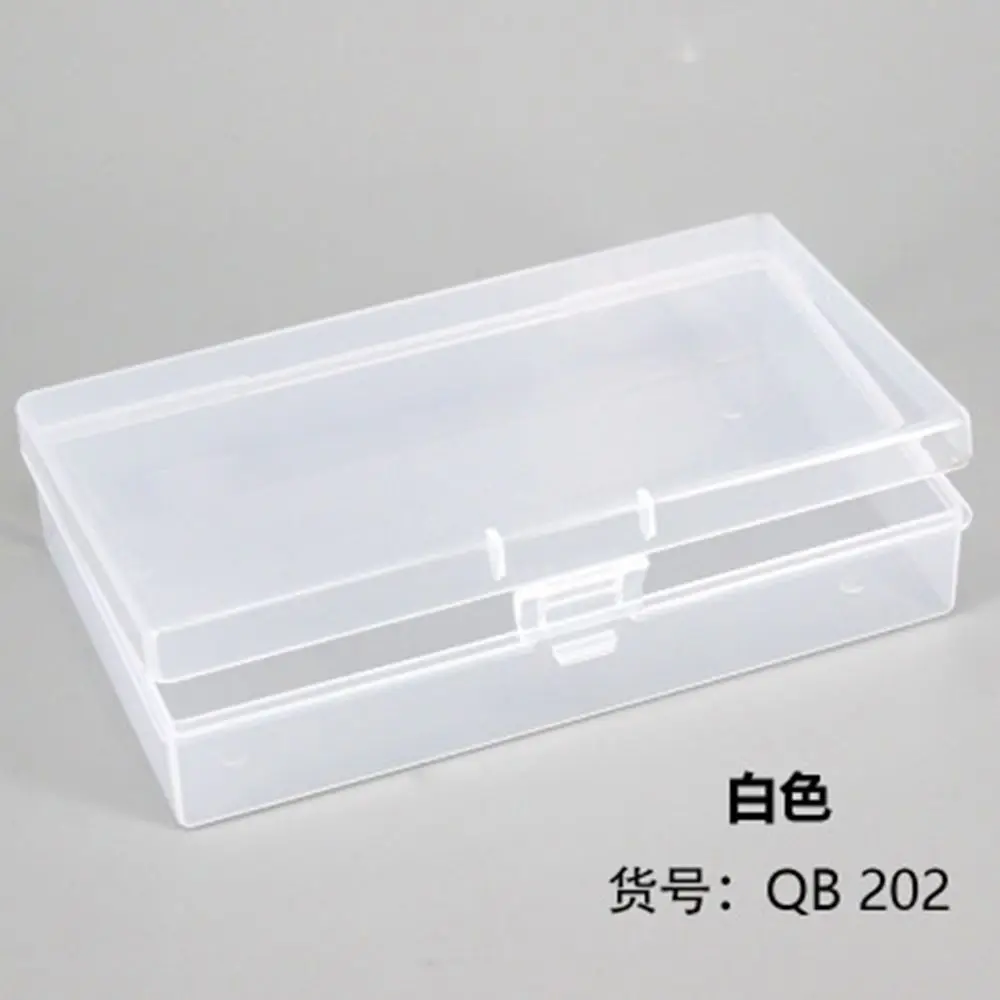 Transparent Plastic Storage Box Small Parts Jewelry Hairpin Box Home Storage Empty Box Makeup Organizer Square Desktop Case 1PC