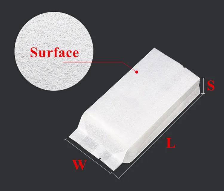 100pcs White Cotton Side Gussets Open Top Bag Oilproof Food Tea Snack Hot Dog French Fries Hamburg Vegetables Packaging Pouches