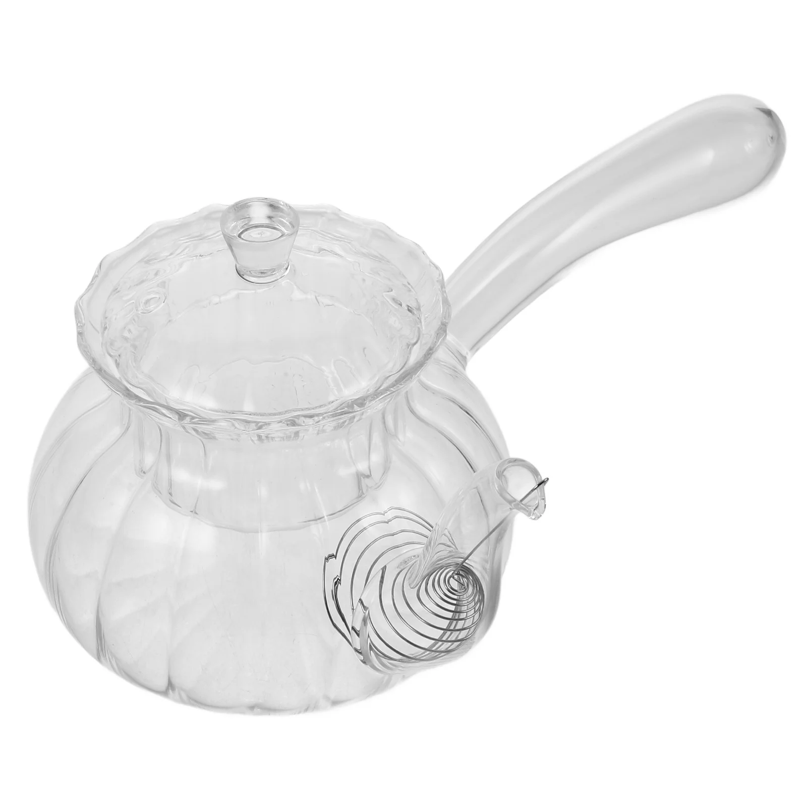 

Glass Teapot Side Handle Heat Resistant Large Capacity Office Loose Leaf Tea Kettle Glass Teapot Clear Tea Pot
