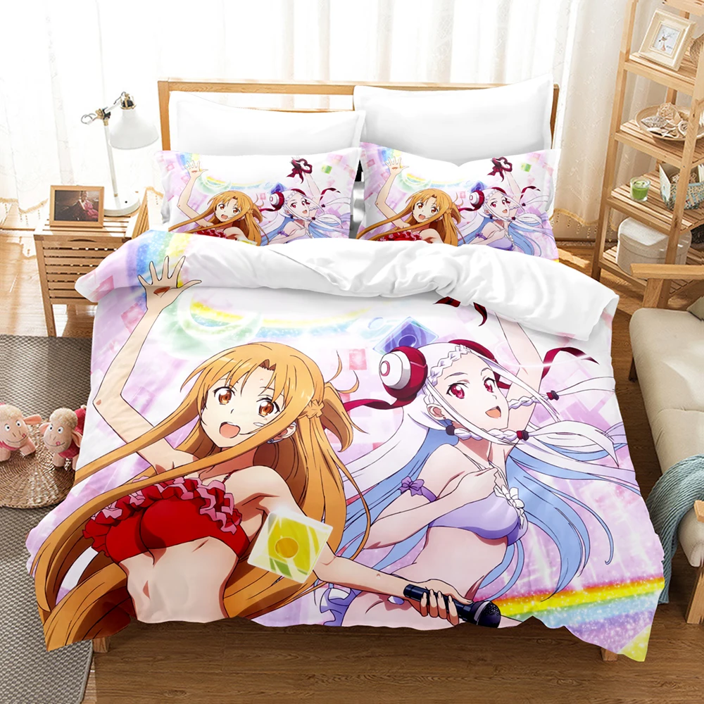 3D Print Anime Sword God Domain 2/3PCS Bedding Sets Duvet Cover Sets With Pillowcase Twin Full Queen King Bedclothes Bed Linen