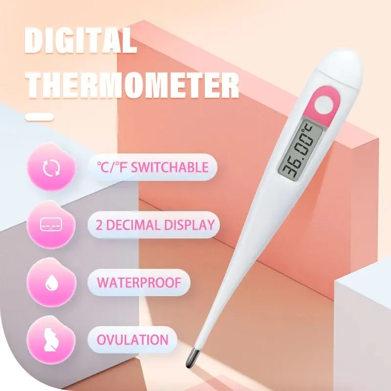 Digital Basal Clinical Thermometer For Ovulation High Accurate 0.01C Display 1/100th Degree Precision Reading Memory Recall