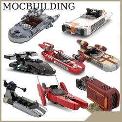 Science Fiction Movie Desert Car Speeder Vehicle Model MOC Building Block Bricks Toys for Kids Birthday Gift
