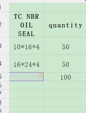 

Заказ на изготовление на заказ - Маслосъемный колпачок NBR TC