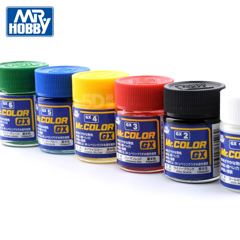 MR.HOBBY Paint GX colori esclusivi lucidi a base di olio modello colorazione Spray rivestimento colore fai da te GX 01 02 03 04 05 06 18ml