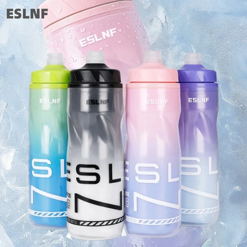 ESLNF 610ml Fahrrad-Trinkflasche Hält Eis Kalt Sport-Trinkflasche Fahrrad-Wasserflasche