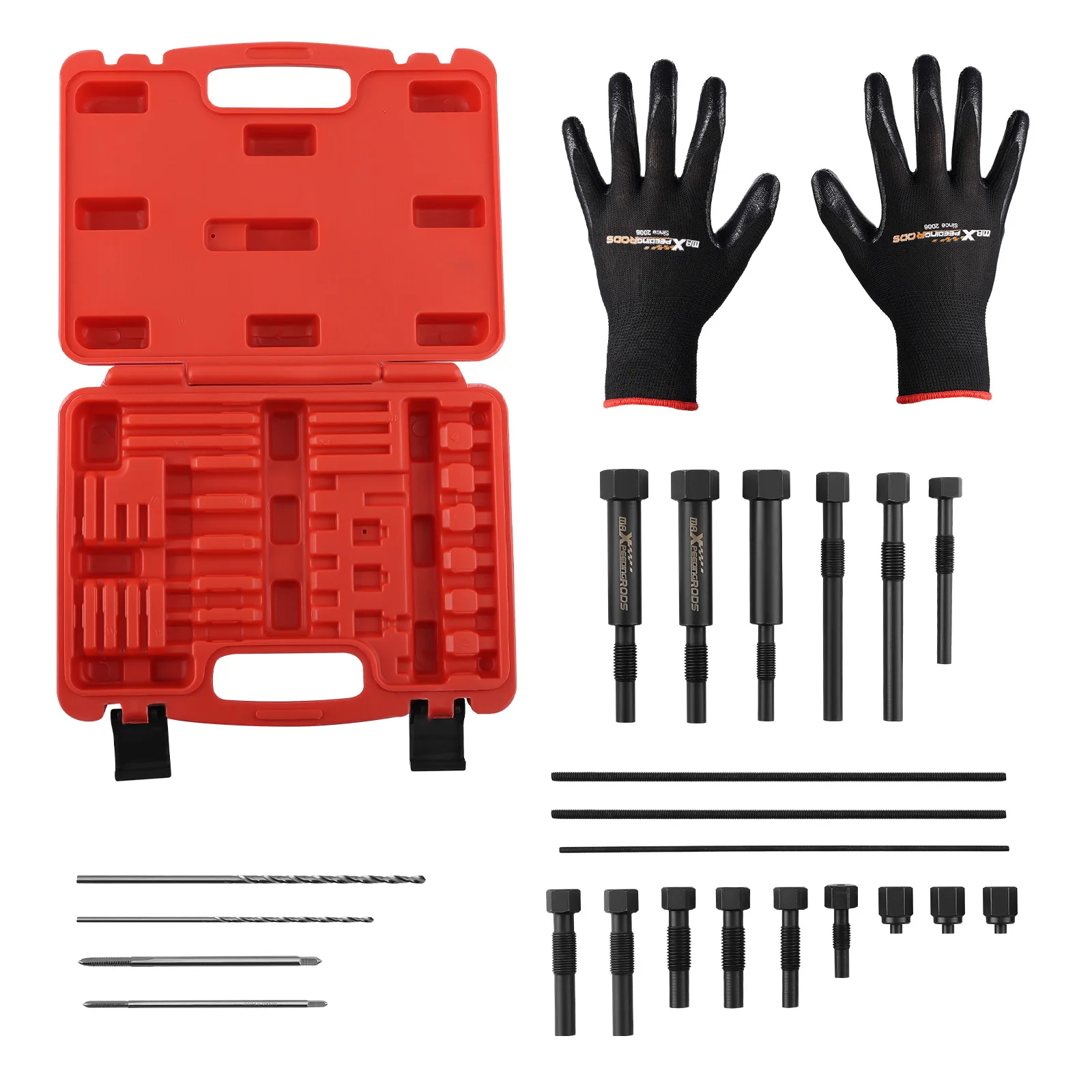 

Glow Plug Electrodes Extracting Pulling Removal Tool Set M8/M10 Threads Drills