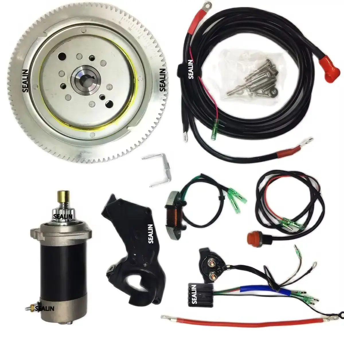 ELECTRIC START KIT FOR  HANGKAI HIDEA PIONEER 25HP 30HP 2 STROKE T30 496CC OUTBOARD MOTORS