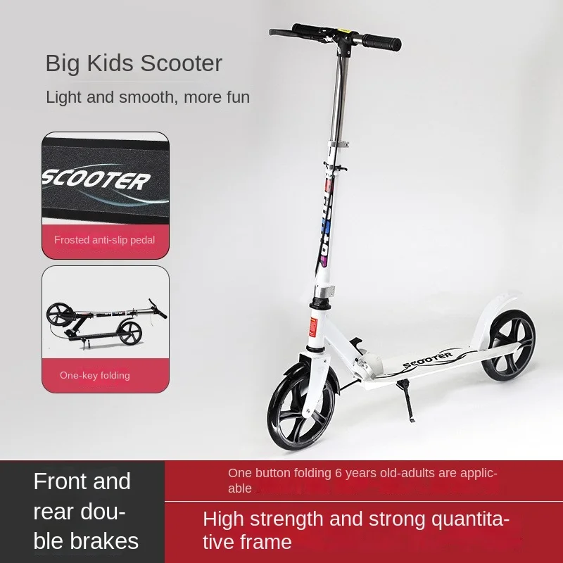 

Adult Scooter Children And Teenagers Large Wheel Two Wheel Foldable Urban Campus Mobility Scooter Kickboard Hoverboard Dualtron