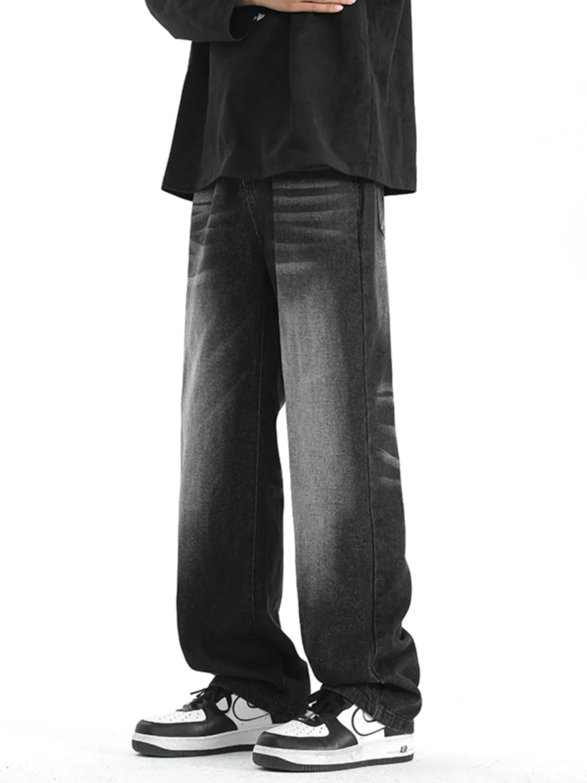 

Мужские винтажные джинсы Waed: свободные прямые повседневные брюки в американском ретро-стиле, трендовые, для молодежи, весна-осень