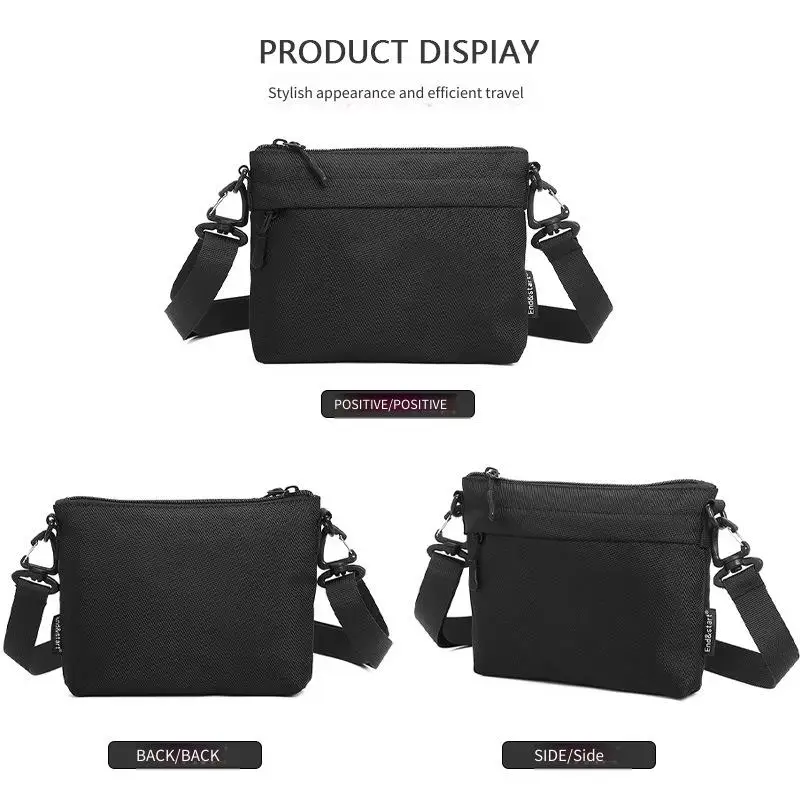 Mens Waterproof Oxford Crossbody Bag Compact Travel Shoulder Bag Casual Daypack Outdoors Lightweight
