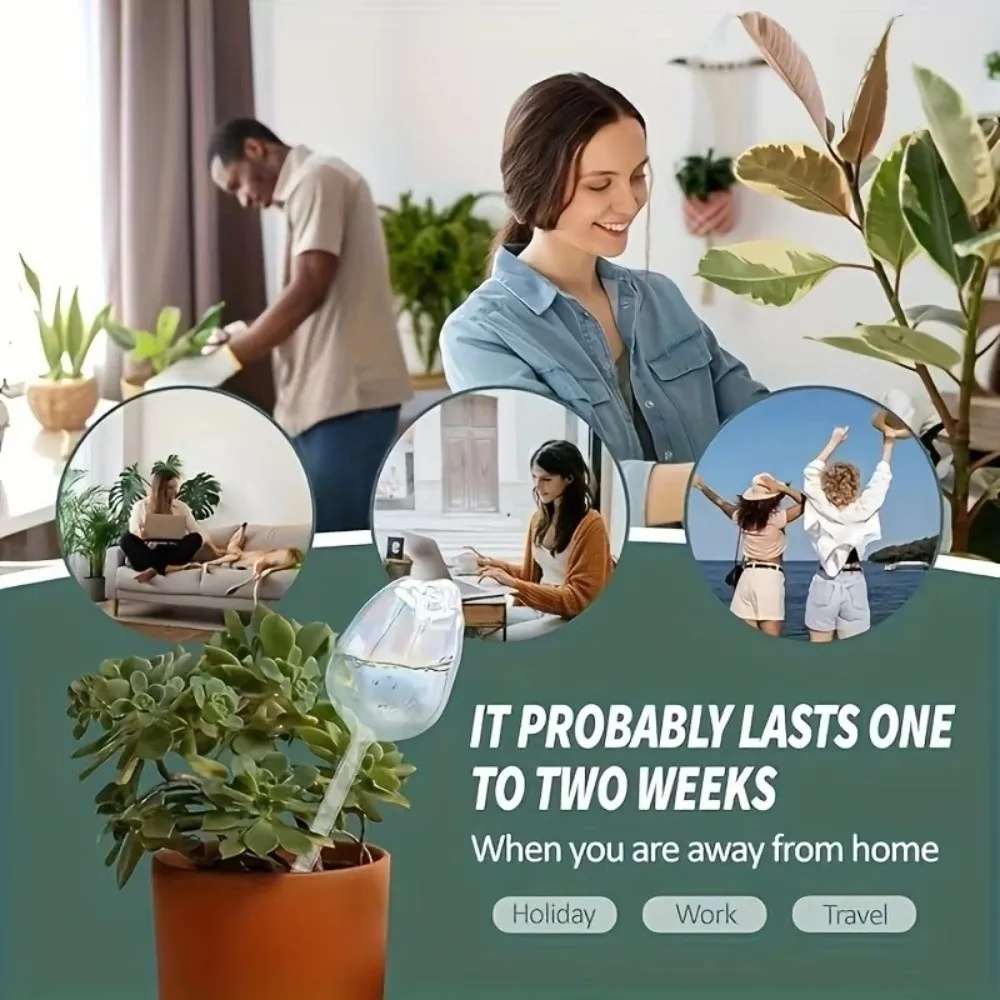 Plastic Tulip Plant Watering Globes Water Conservation Time-Saving Potted Watering Artifact Transparent Plant Water Dripper