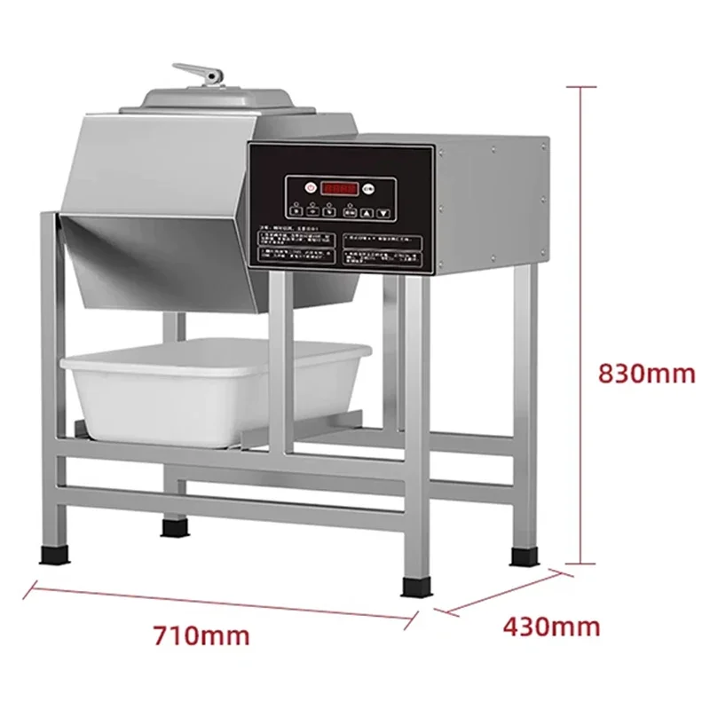 

45L Commercial Brining Machine with Vacuum Drum and Automatic Mixing for Chicken Drumstick Brining and Meat Mixing(Customized)
