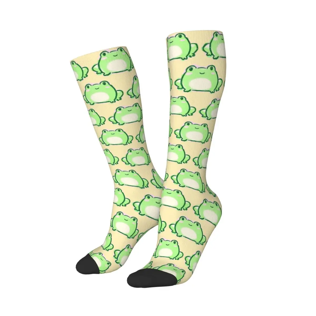 Little Green Frog Socks Harajuku Sweat Absorbing Stockings All Season Long Socks Accessories for Man's Woman's Christmas Gifts