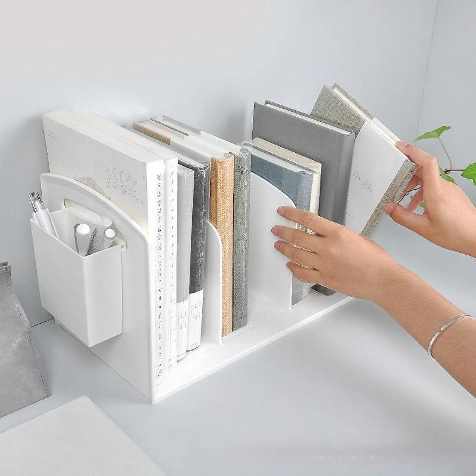 

Настольная стойка для книг, многофункциональная 3-сеточная настольная стойка для книг, сортировочная стойка для канцелярских принадлежностей, тетрадей, домашних детей