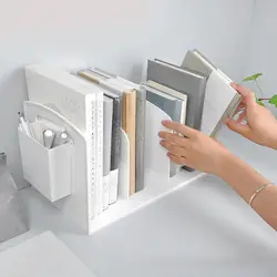 Desktop Book End File Rack Multifunction 3 Grids Desk Book Support Desk Sorting Rack for Stationery Notebooks Home Children