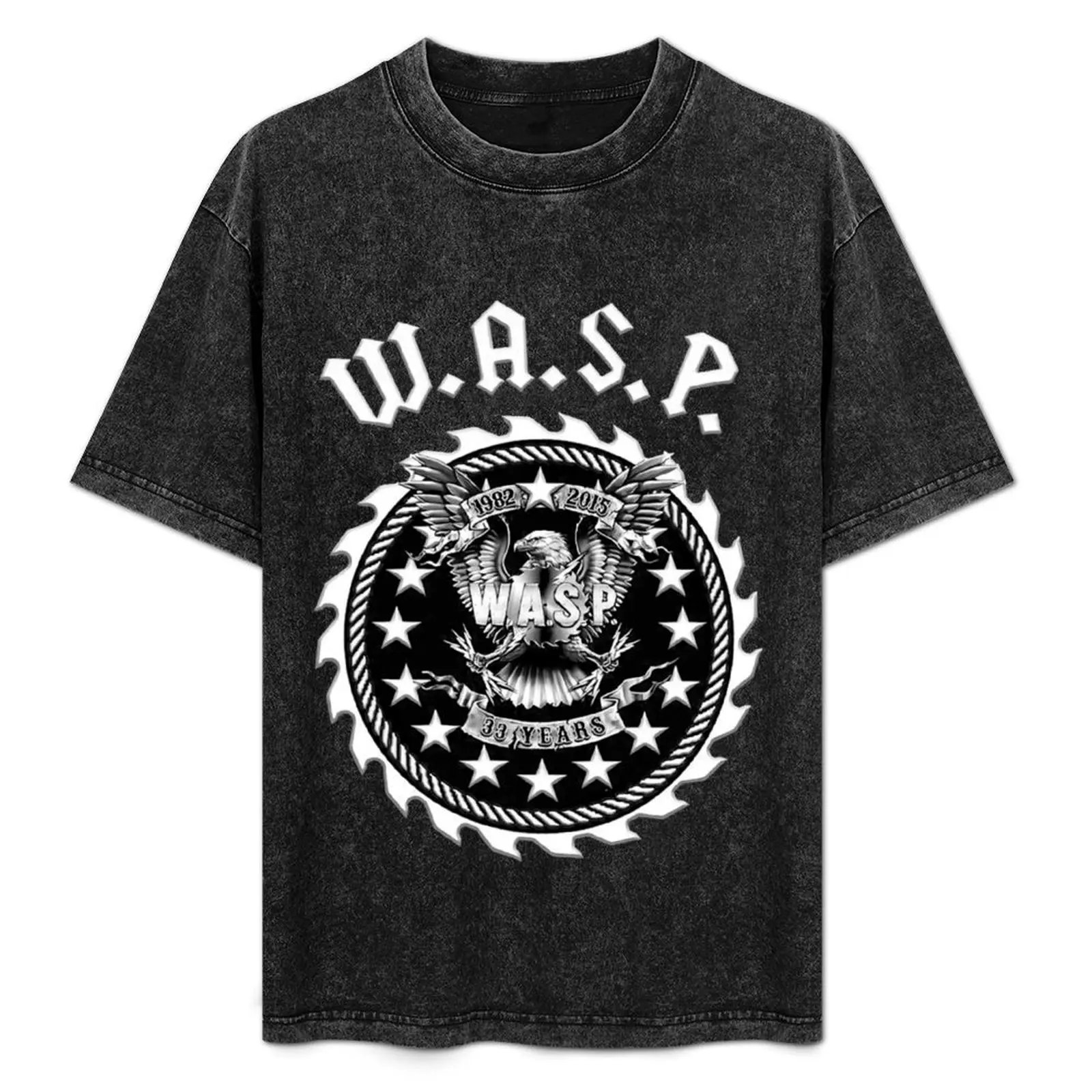 

wasp band logo T-Shirt Casual Streetwear Short Sleeve Tee