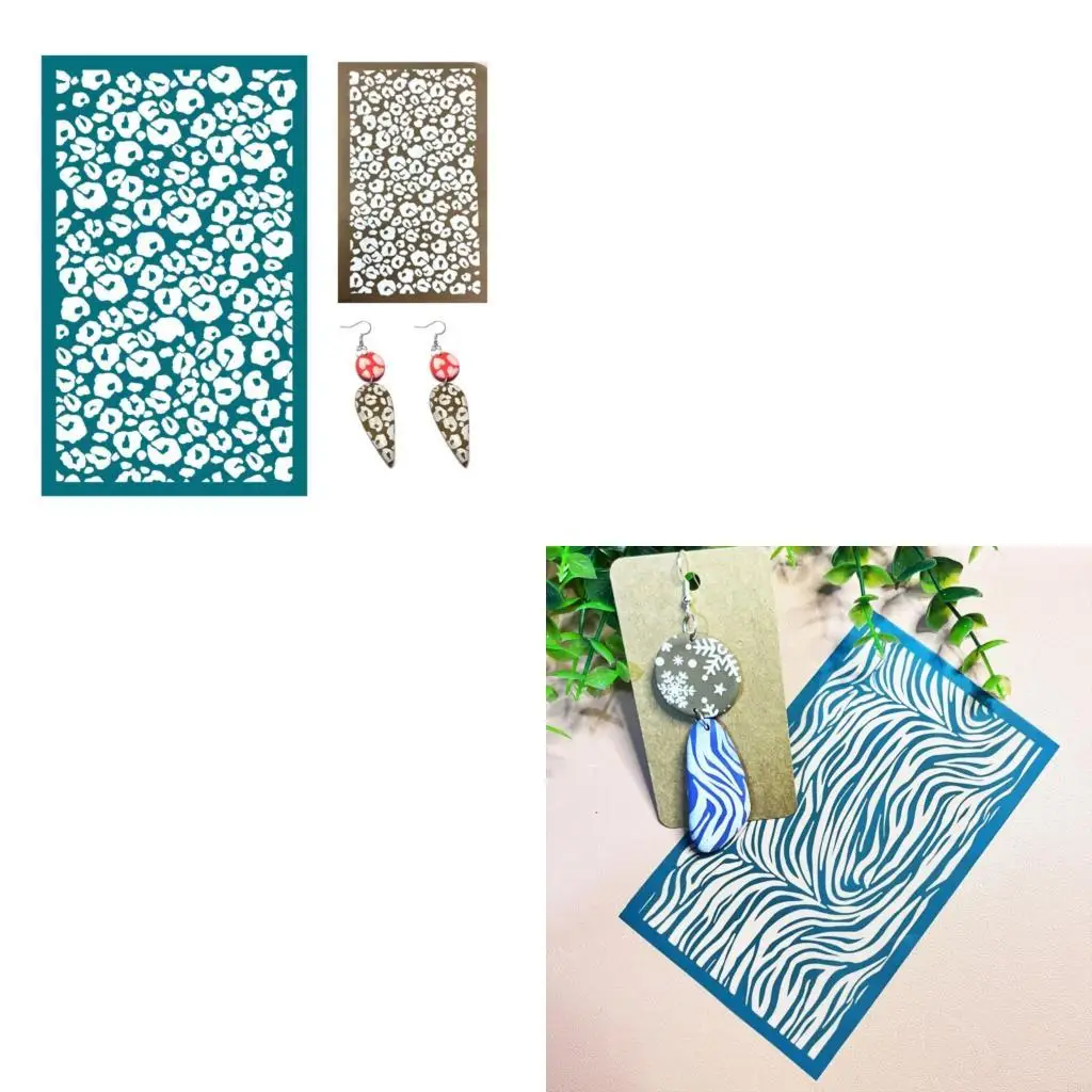 

R66A Paper Template Set for Creating Customes Christmas Earrings and Decoration