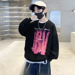 Spring Autumn Boys Girls Sweatshirts Korean Fashion Streetwear Letter Hoodie Kids Casual Children's Clothing Pullover Sweatshirt
