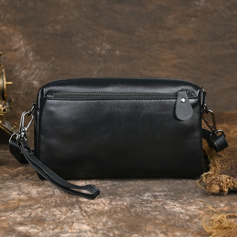 All kinds of leather women multi-layer mobile phone storage head layer cowhine slanting bag one shoulder grasp bag