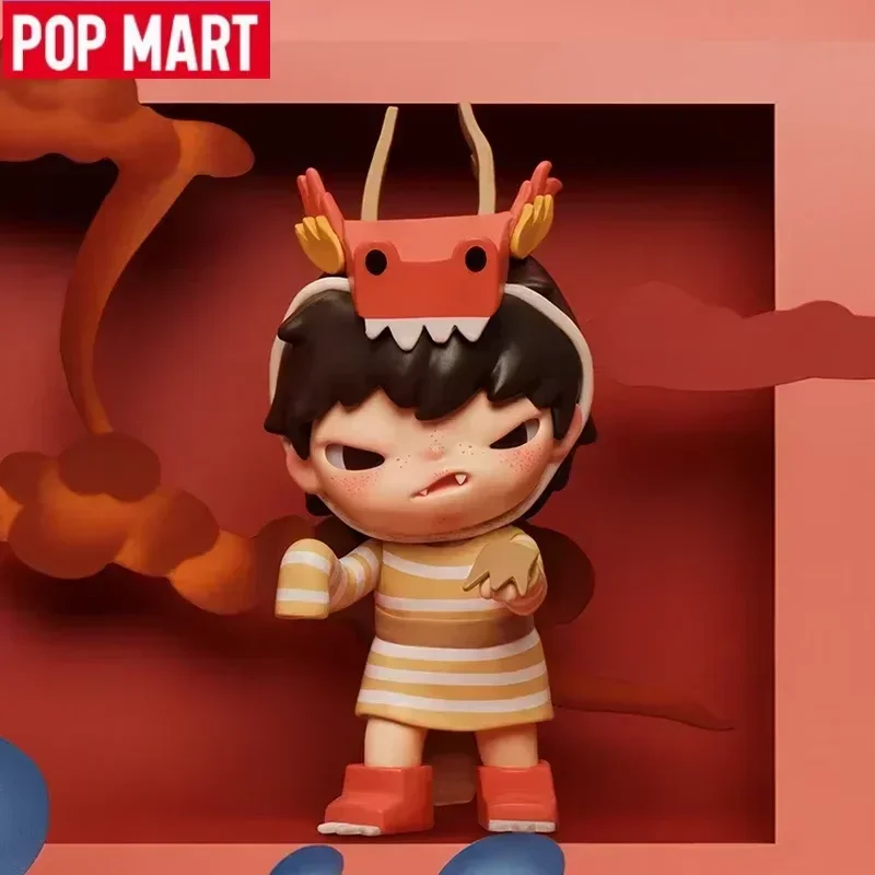 

POP MART Loong Treasure Series Kawaii Anime Blind Box Action Figures - Surprise Collectible Mystery Doll for Girls