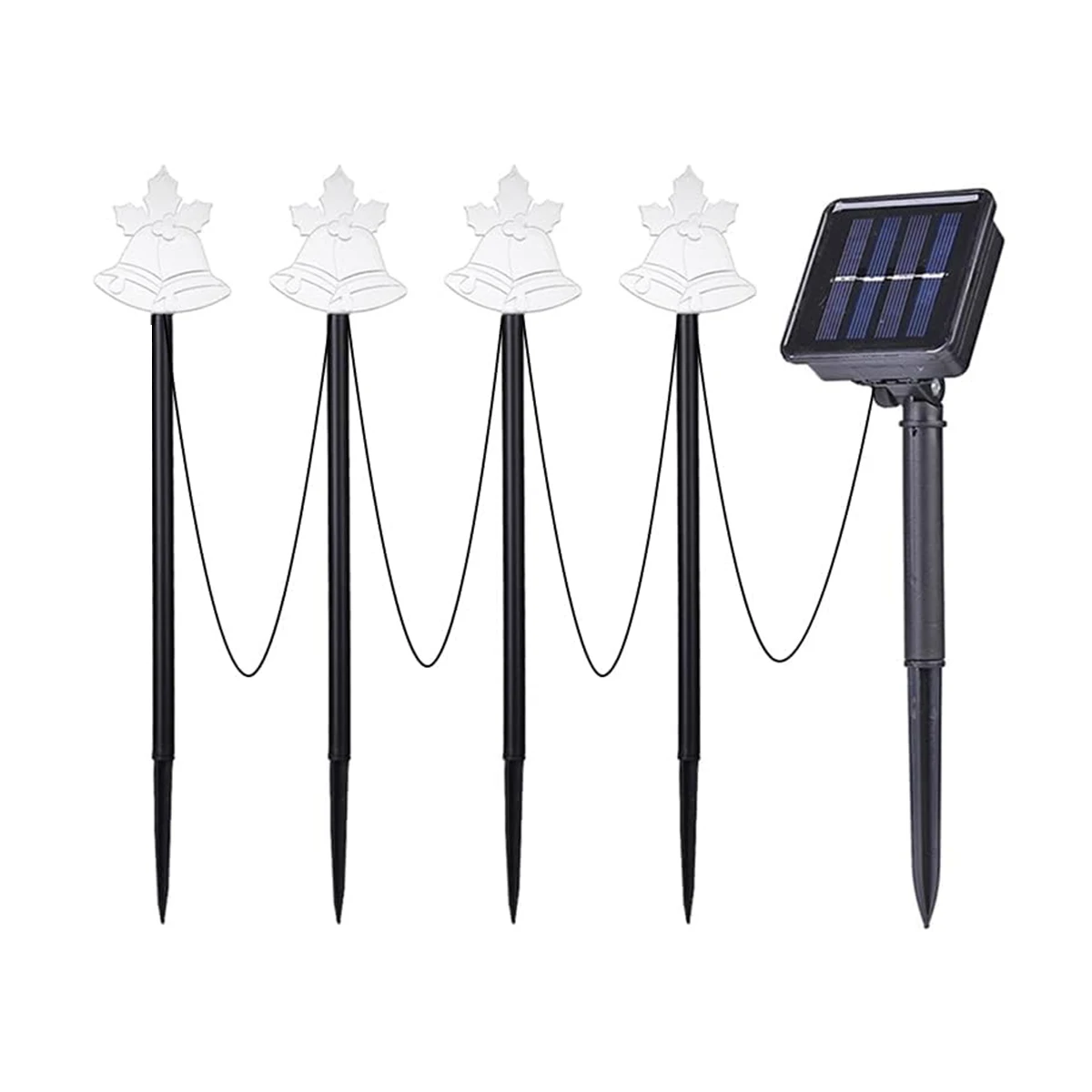4Pcs Christmas Atmosphere Solar Path Light Pattern Outdoor Waterproof Landscape Lamp Perfect For Home Garden Patio Pool Decor