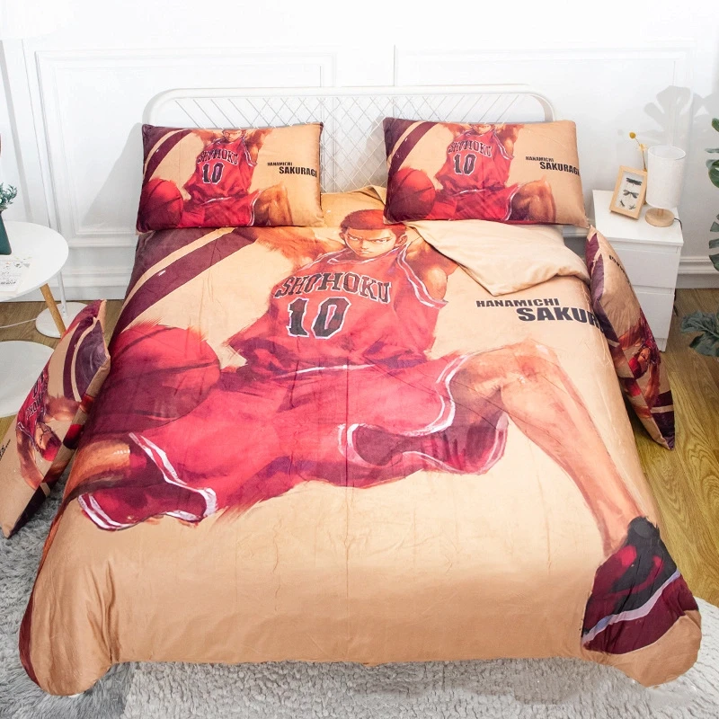 Anime SLAM DUNK dekbedovertrekken jonge jongens Beddengoed Sets 3D Gedrukt dekbedovertrek kussenslopen Room Decor Home