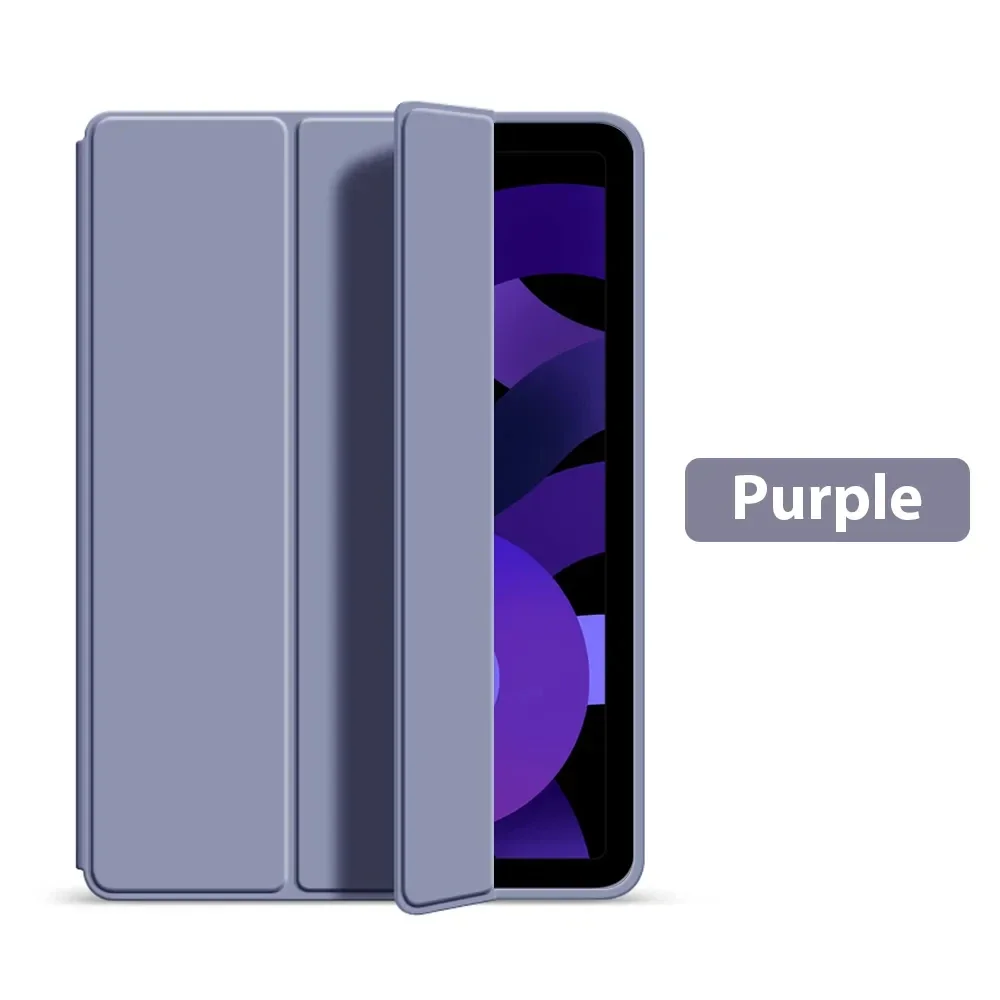 Silicone Case for IPad 11 A16 Magnetic Case for IPad 10th 9th 8th 7th Air M3 M4 11 Inch Auto Wake/Sleep Tablet Cover Solid Color
