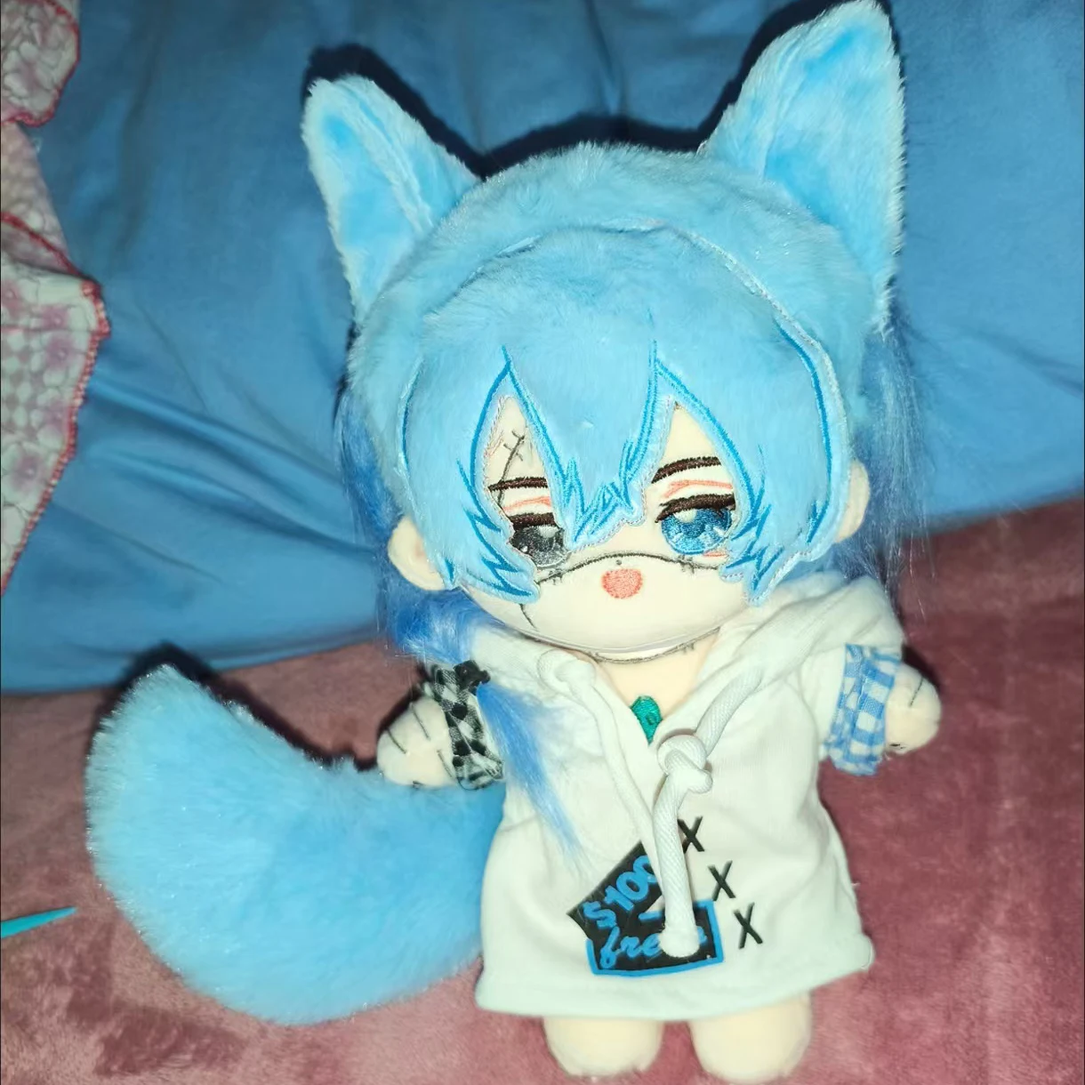 In Stock!! 20cm Dress-up Doll Anime Role Mahito Attributes Cosplay Soft Plush Doll Body Dress Up Stuffed Pillow Toys Xmas Gifts