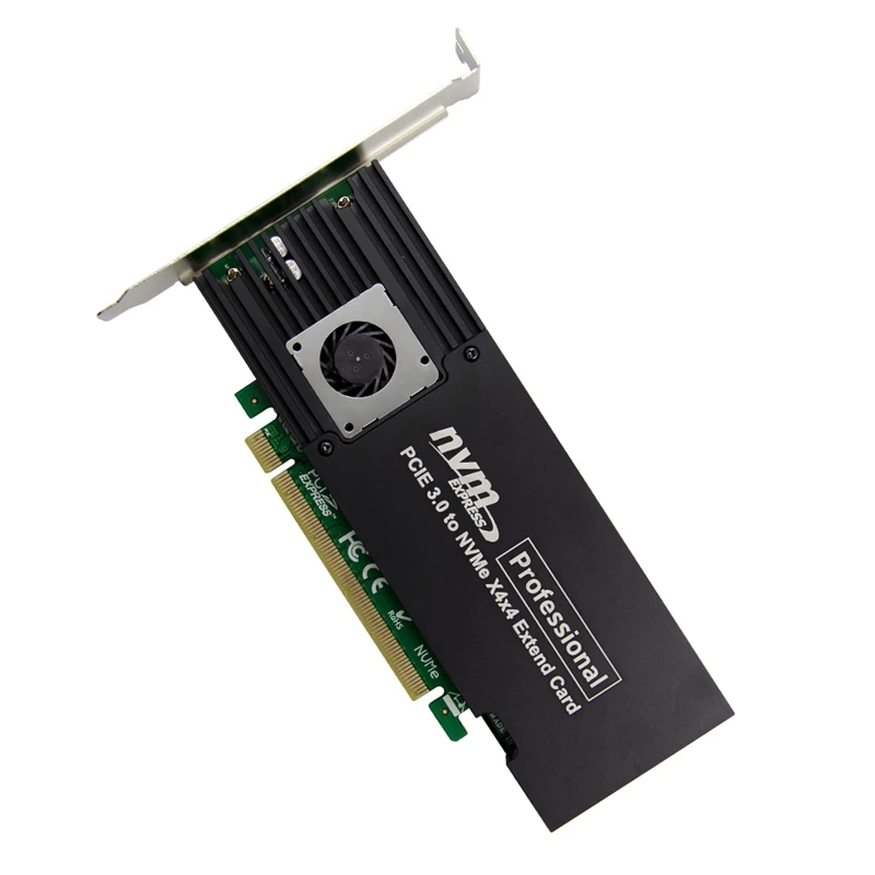 Pcie X16 ASM2824 To 4 Port M.2 Nvme SSD Adapter Expansion Card Quad Mkey Nvme To Pci-E Converter