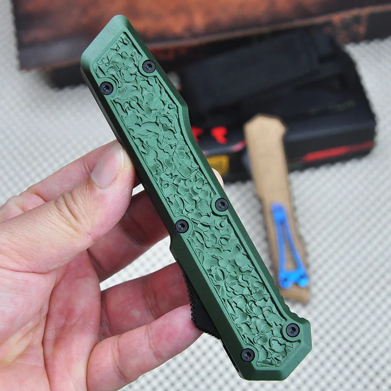

НОВЫЙ микро-OTF Tech Knife UT85 D2 Blade Высококачественная алюминиевая ручка с ЧПУ Защита Боевой тактический инструмент для выживания в кемпинге EDC
