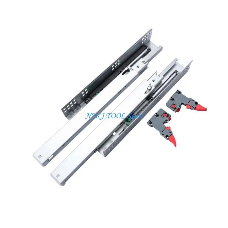 L8RC Soft Close Undermount Full Extension with Locking Devices Concealed  Bottom Mount Drawer Slides Heavy Duty Drawer Slides